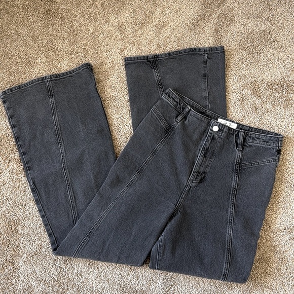 Free People We The Free Florence Black/Grey Flare Jeans - Picture 4 of 10